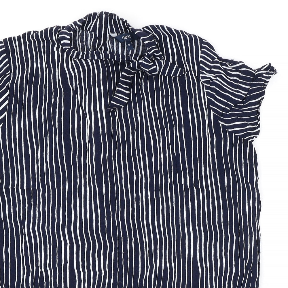 Womens UK Size 12 NEXT Blue Basic Blouse