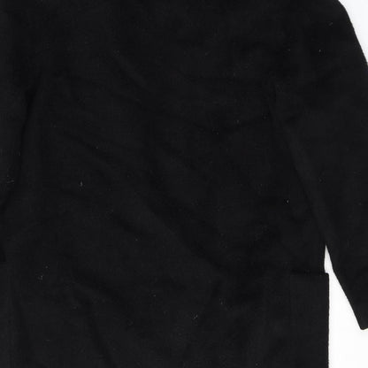 Liebeskind Berlin Womens Black Overcoat Coat Size 14 Button