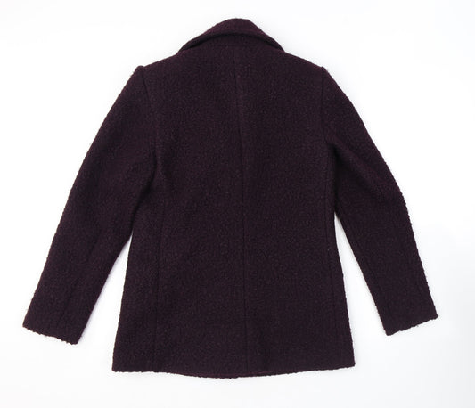 Principles Womens Purple Herringbone Jacket Size 10 Button