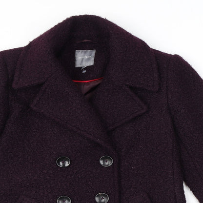 Principles Womens Purple Herringbone Jacket Size 10 Button