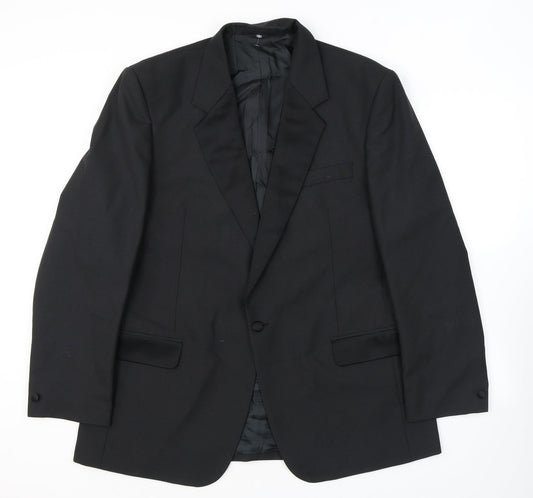 Mens UK Size 44 Executex Regular Black Suit Tuxedo
