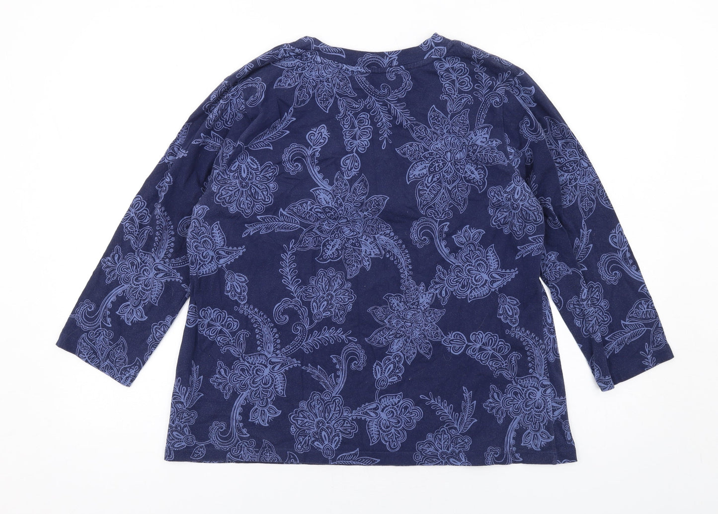 Womens UK Size L Croft & Barrow Blue Basic T-Shirt