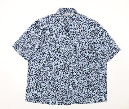 Womens UK Size 22 Gelco Blue Basic Button-Up
