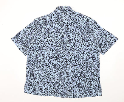 Womens UK Size 22 Gelco Blue Basic Button-Up