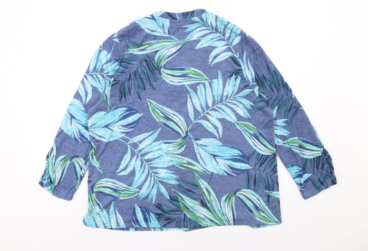 Womens UK Size 16 Classic Multicoloured Basic Button-Up