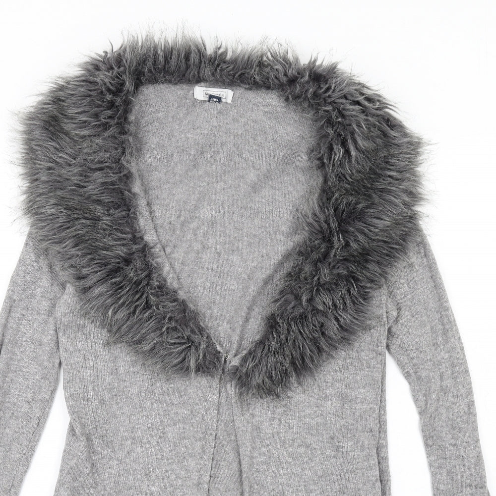 Womens UK Size 16 Nightingales Grey Cardigan Jumper