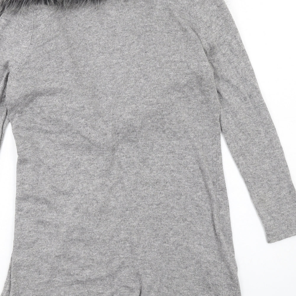 Womens UK Size 16 Nightingales Grey Cardigan Jumper