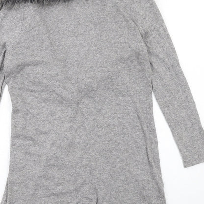 Womens UK Size 16 Nightingales Grey Cardigan Jumper