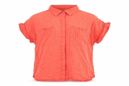 Womens UK Size 12 Oasis Red Basic Button-Up
