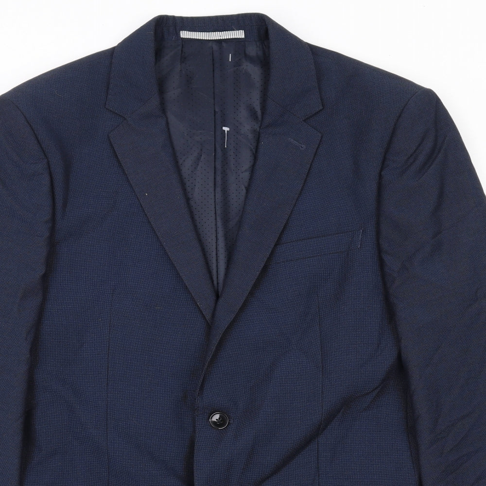 Mens UK Size 40 Burton Regular Blue Suit Jacket
