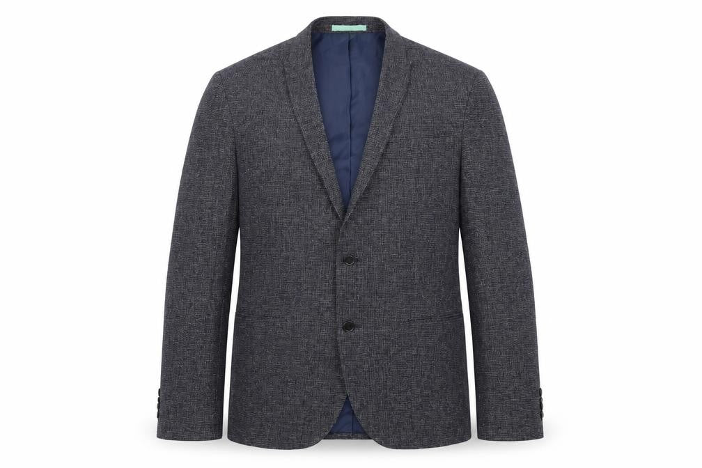 River Island Mens Black Cotton Jacket Blazer Size 44 Regular