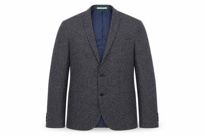 River Island Mens Black Cotton Jacket Blazer Size 44 Regular