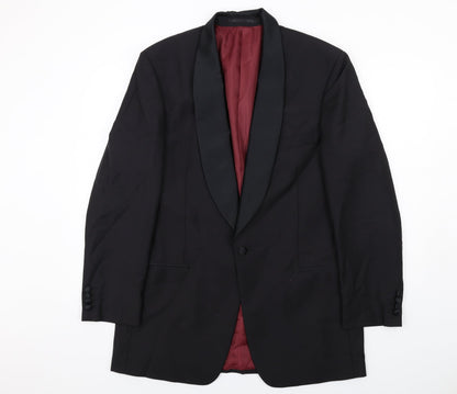 Mens UK Size 42 Scott & Taylor Regular Black Suit Jacket