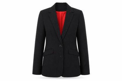 Sinéquanone Womens Black Striped Polyester Jacket Blazer Size 10