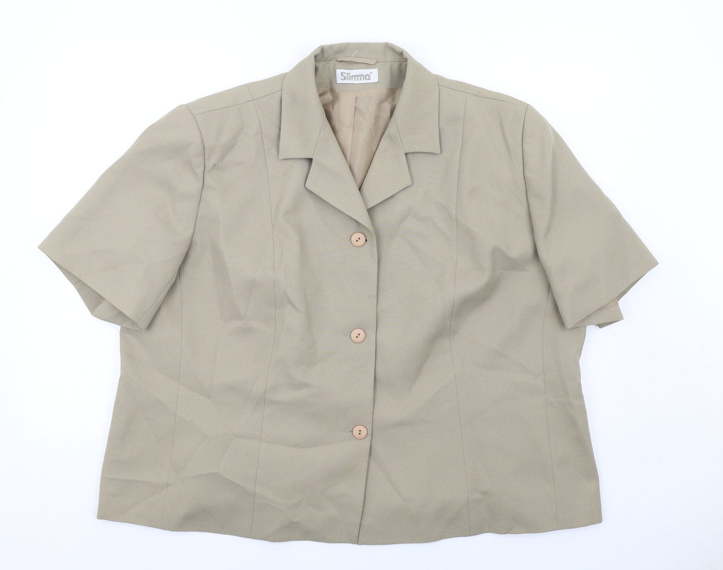 Womens UK Size 26 Slimma Green Jacket