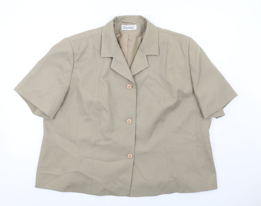 Womens UK Size 26 Slimma Green Jacket