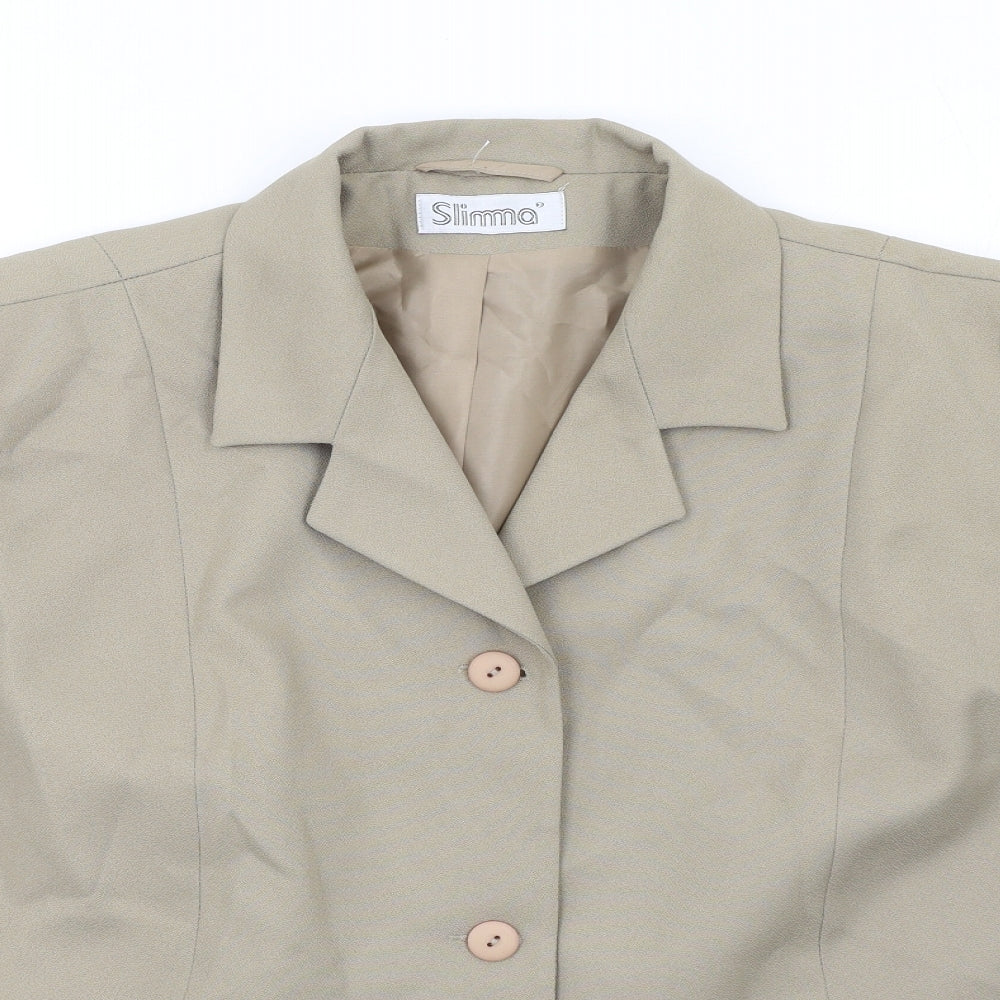 Womens UK Size 26 Slimma Green Jacket