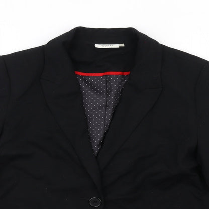 Yessica Womens Black Viscose Jacket Blazer Size L