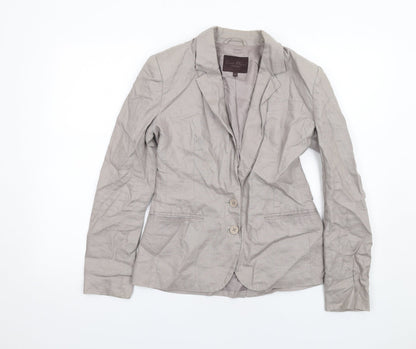 Great Plains Womens Grey Linen Jacket Blazer Size XS
