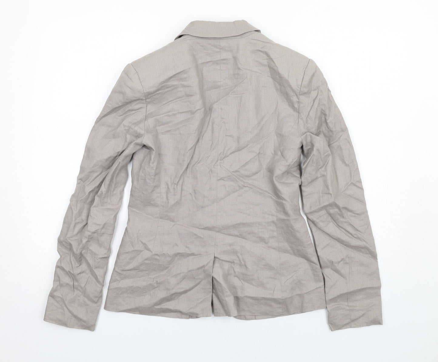 Great Plains Womens Grey Linen Jacket Blazer Size XS