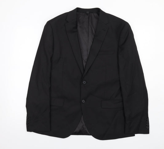 Mens UK Size 42 Marks and Spencer Regular Black Suit Jacket