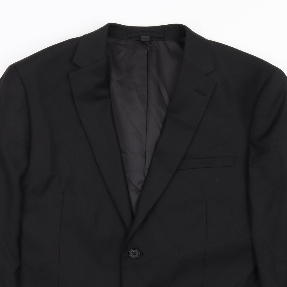 Mens UK Size 42 Marks and Spencer Regular Black Suit Jacket