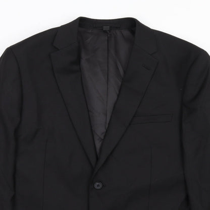 Mens UK Size 42 Marks and Spencer Regular Black Suit Jacket