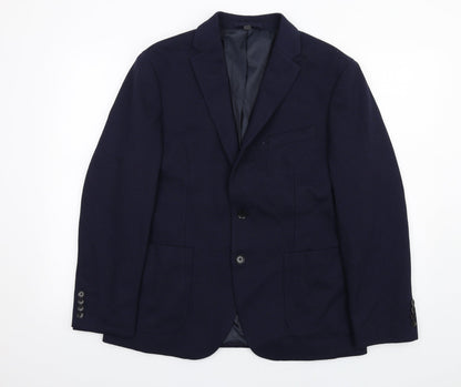 Mens UK Size 40 Marks and Spencer Regular Blue Suit Jacket