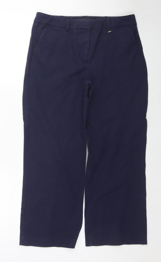 Womens UK Size 10 NEXT Regular Fit Dress Pants Blue Trousers