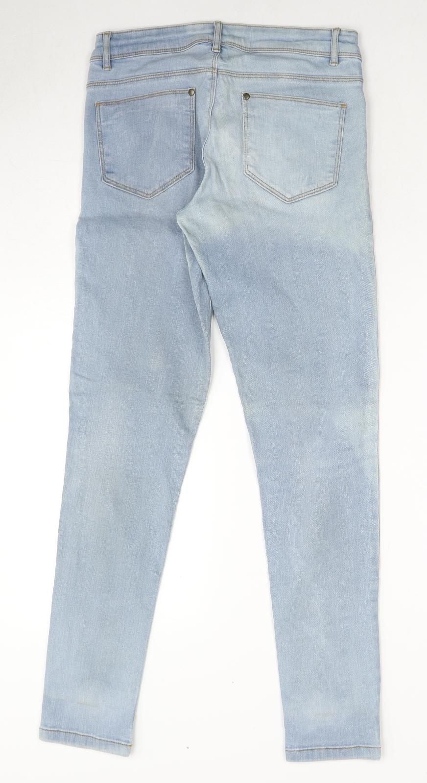 Nuon Womens Blue Cotton Skinny Jeans Size 28 in L29 in Regular Zip