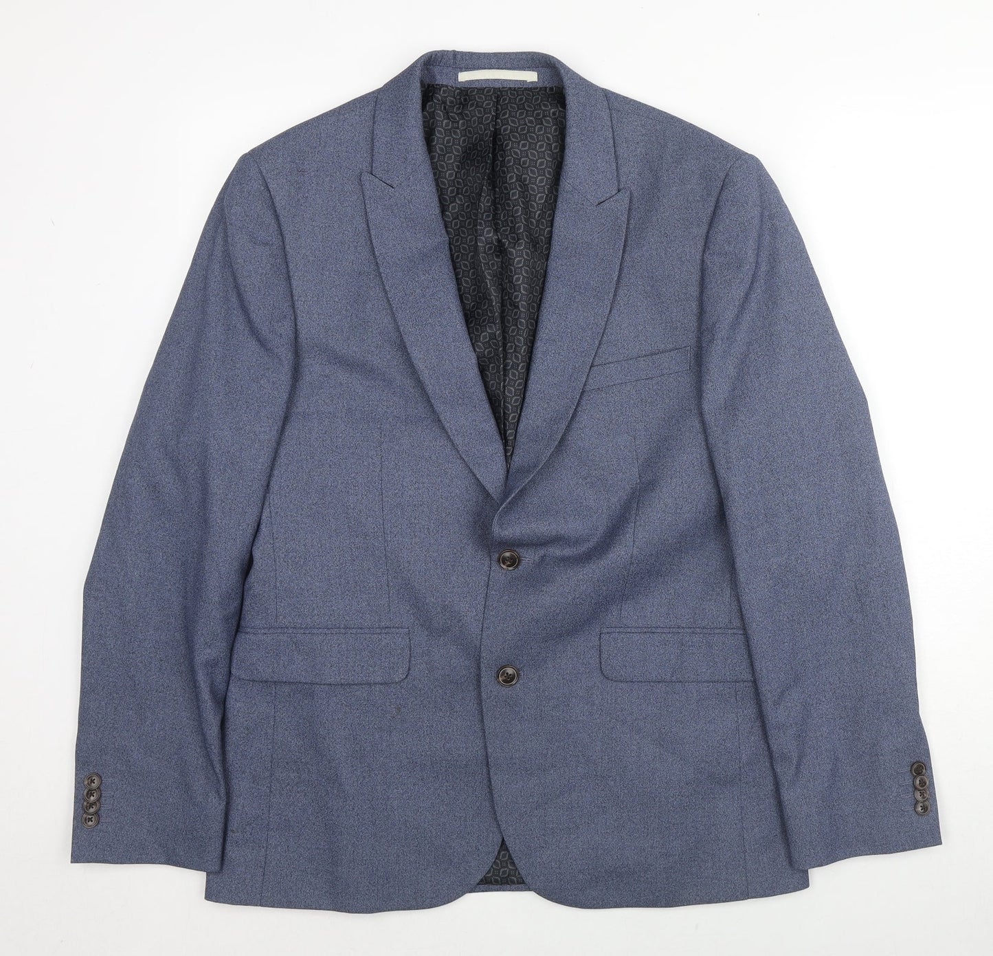 Mens UK Size 40 Burton Regular Blue Suit Jacket