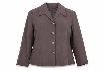 St Michael Womens Brown Jacket Blazer Size 14 Button