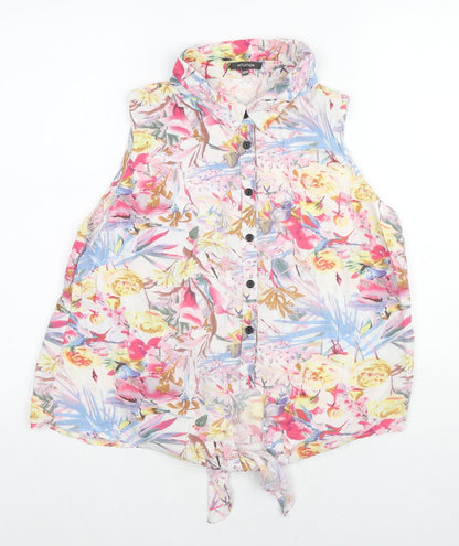 Womens UK Size 12 Intuition Multicoloured Basic Button-Up