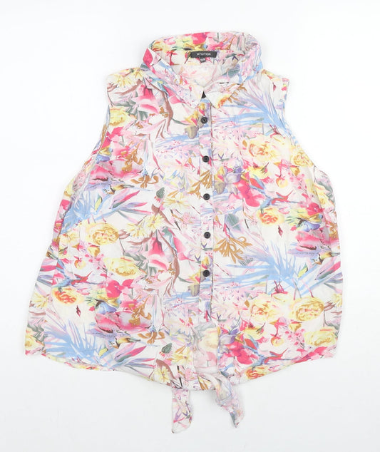 Womens UK Size 12 Intuition Multicoloured Basic Button-Up