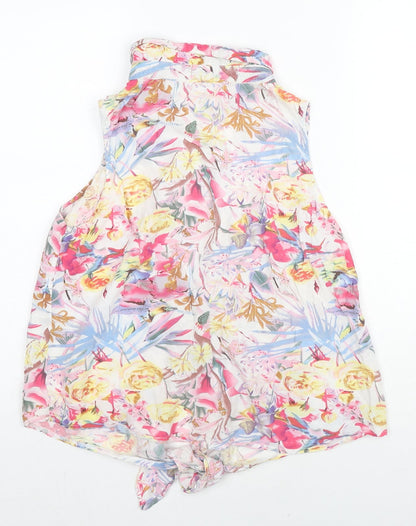 Womens UK Size 12 Intuition Multicoloured Basic Button-Up