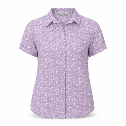 Womens UK Size 10 AMARANTO Purple Basic Button-Up