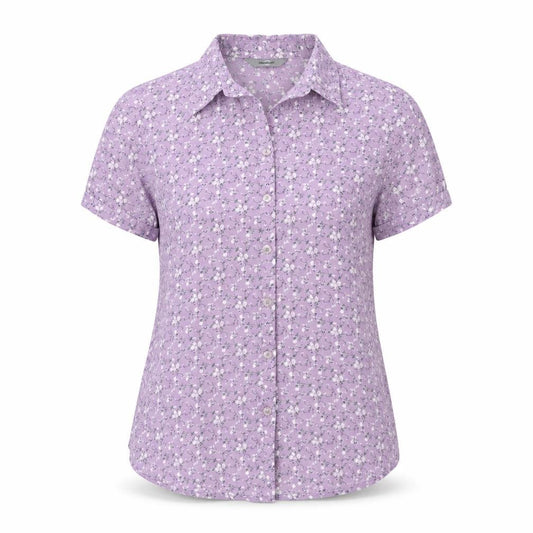 Womens UK Size 10 AMARANTO Purple Basic Button-Up