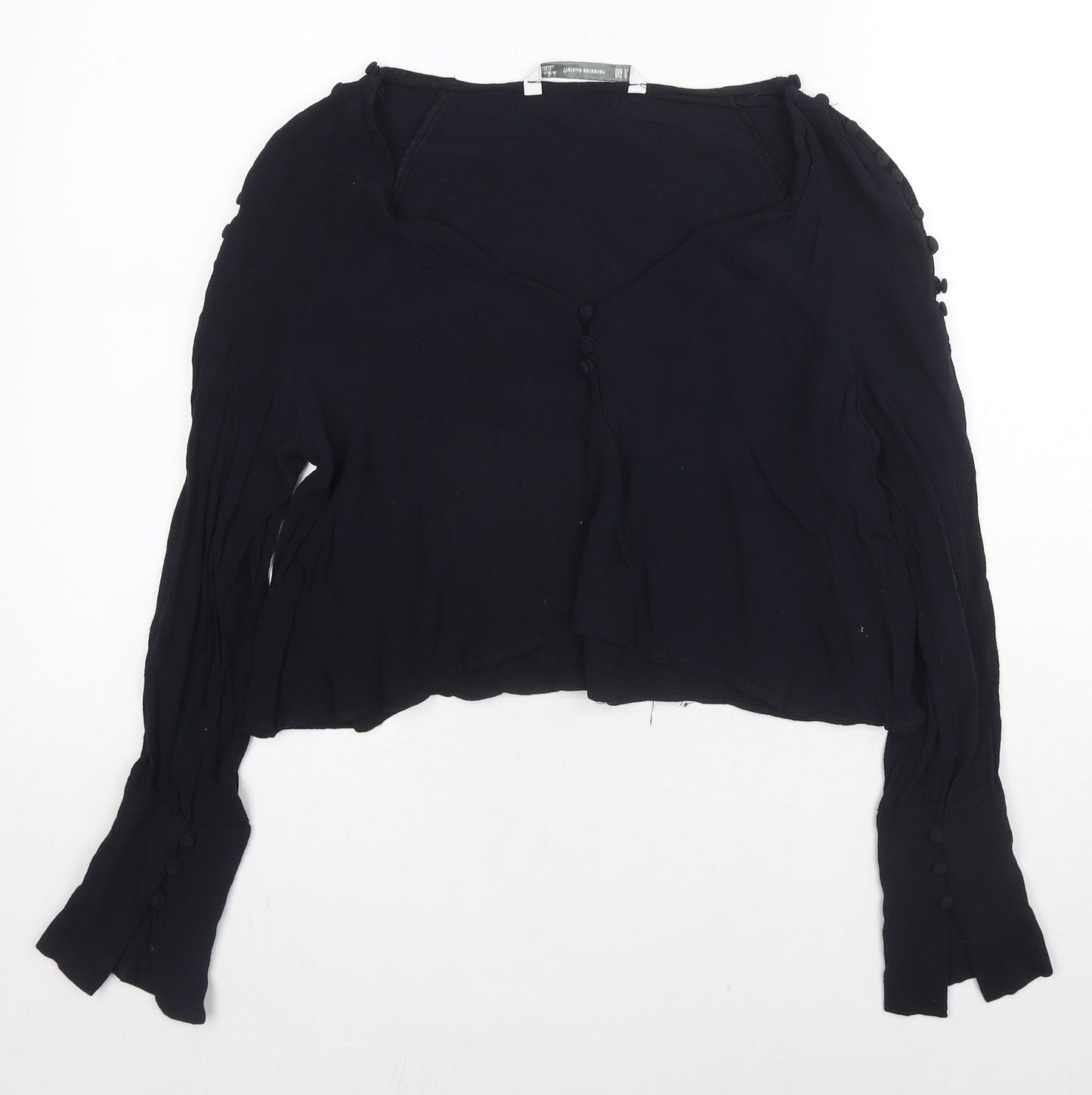 Womens UK Size M Zara Blue Basic Blouse