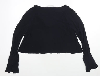 Womens UK Size M Zara Blue Basic Blouse