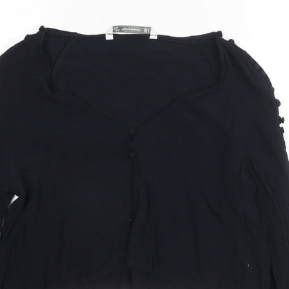 Womens UK Size M Zara Blue Basic Blouse