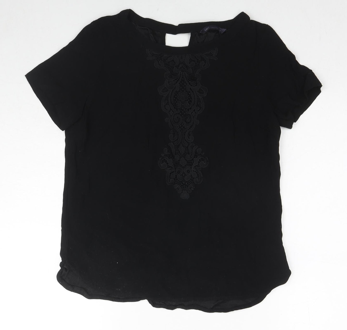 Womens UK Size 10 Marks and Spencer Black Basic Blouse