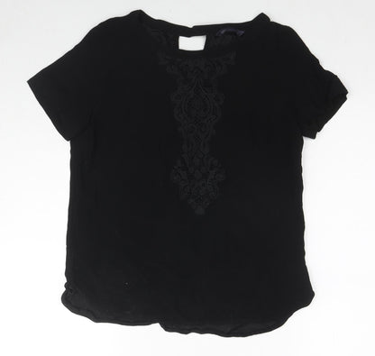 Womens UK Size 10 Marks and Spencer Black Basic Blouse