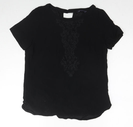Womens UK Size 10 Marks and Spencer Black Basic Blouse
