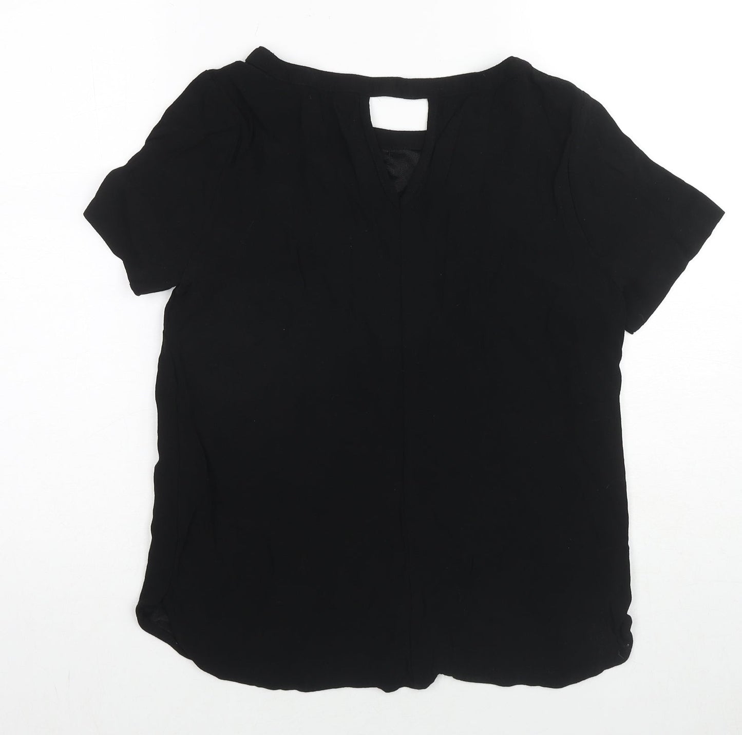 Womens UK Size 10 Marks and Spencer Black Basic Blouse