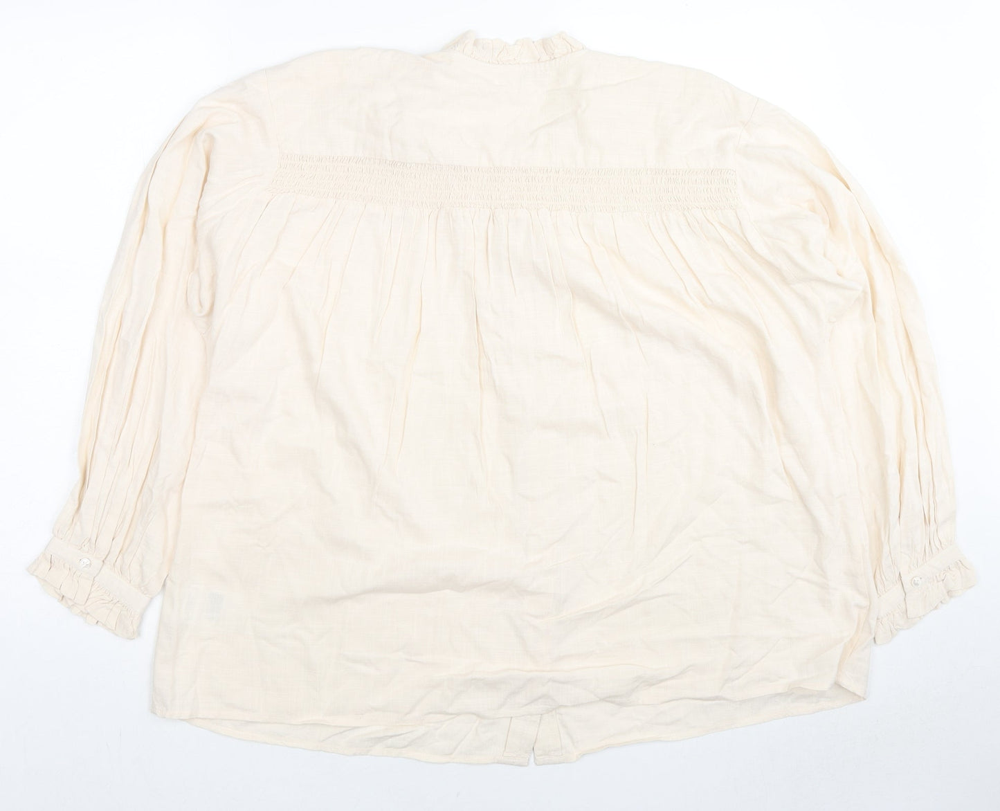 Womens UK Size 18 Damart Beige Basic Button-Up