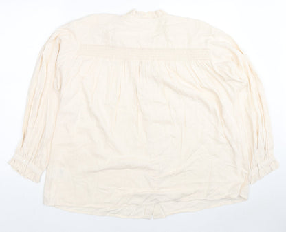 Womens UK Size 18 Damart Beige Basic Button-Up