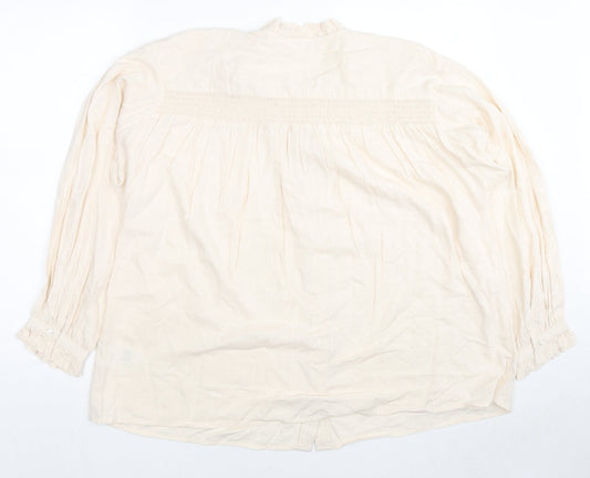 Womens UK Size 18 Damart Beige Basic Button-Up