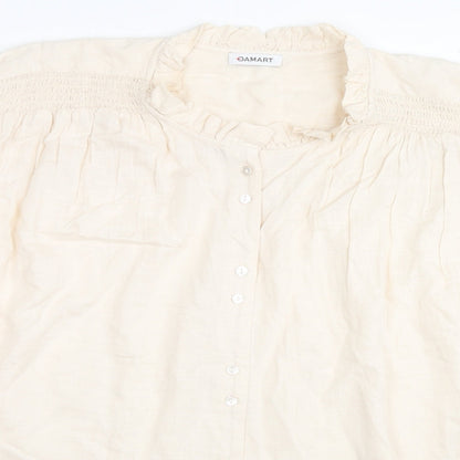 Womens UK Size 18 Damart Beige Basic Button-Up