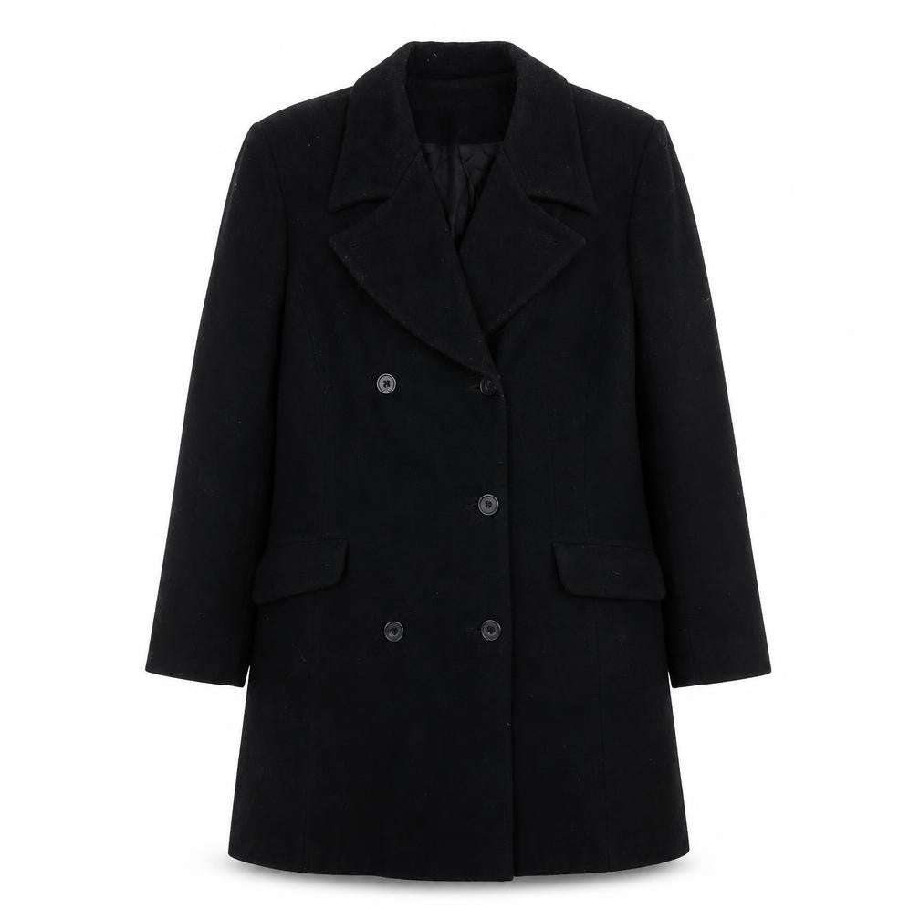 Womens UK Size 12 Charlotte Halton Black Overcoat