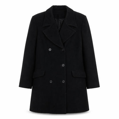 Womens UK Size 12 Charlotte Halton Black Overcoat